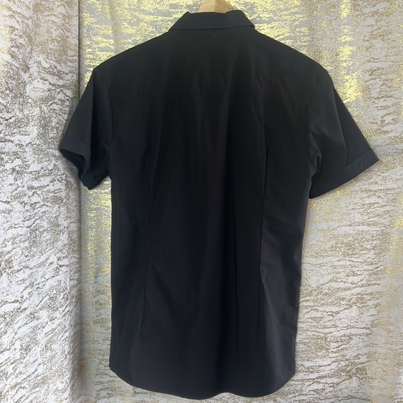 Bauhaus Black Short Sleeve Button Up Casual Shirt Size S - Picture 8 of 13